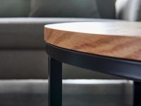 Couchtisch rund 70cm Skandinavisches Eiche Design Wohnzimmertisch Beistelltisch – Ansicht 5