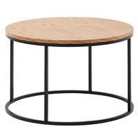 Couchtisch rund 70cm Skandinavisches Eiche Design Wohnzimmertisch Beistelltisch – Ansicht 6