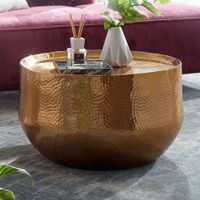 Couchtisch FineBuy Sofatisch Metall 60x60x35 cm Wohnzimmertisch Rund Tisch Klein – Ansicht 1