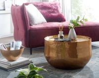Couchtisch FineBuy Sofatisch Metall 60x60x35 cm Wohnzimmertisch Rund Tisch Klein – Ansicht 2