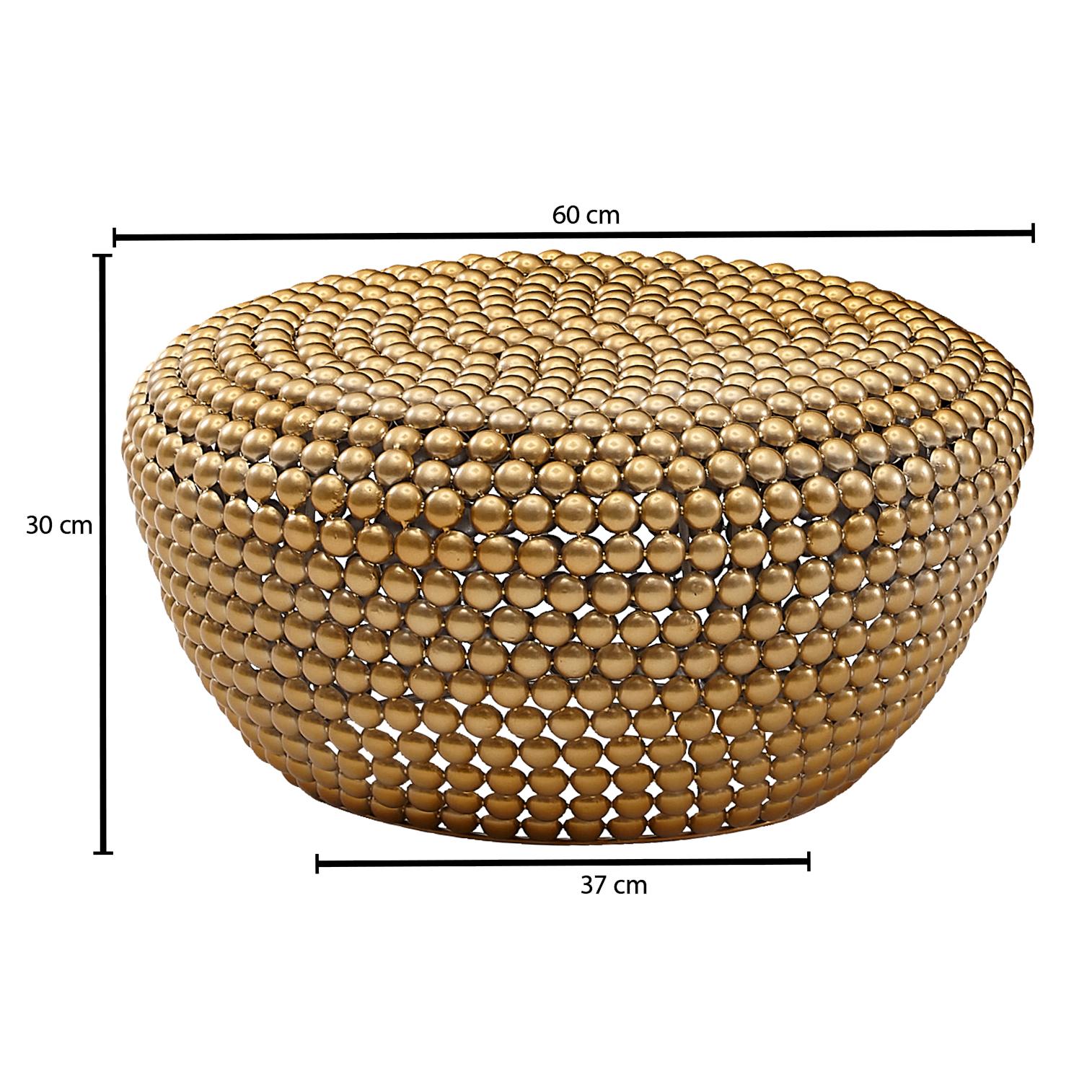 FineBuy Design Couchtisch rund 60 cm Metall - Handgefertigter runder Wohnzimmertisch aus Aluminium - Alu Loungetisch - Dekotisch | Farbe: Gold FineBuy Design Couchtisch rund 60 cm Metall - Handgefertigter runder Wohnzimmertisch aus Aluminium - Alu Loungetisch - Dekotisch | Farbe: Gold