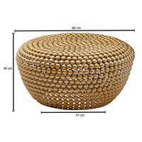 Couchtisch FineBuy Wohnzimmertisch Metall 60x60x30cm Sofatisch Rund Tisch Klein – Ansicht 3