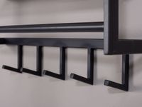 Wandgarderobe FineBuy Garderobe Metall 70 cm Schwarz Flur Hakenleiste mit Ablage – Ansicht 4