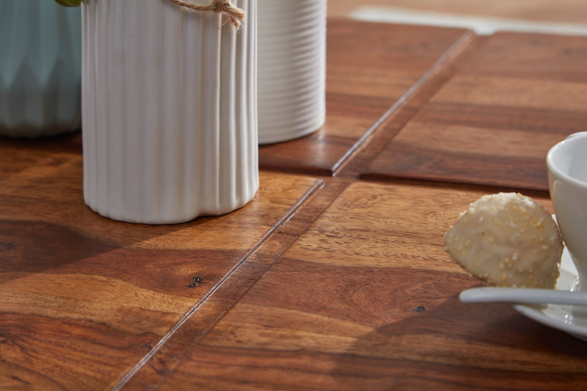 Couchtisch FineBuy Sofatisch Massivholz 57,5x57,5x30 cm Wohnzimmertisch Tisch – Ansicht 4