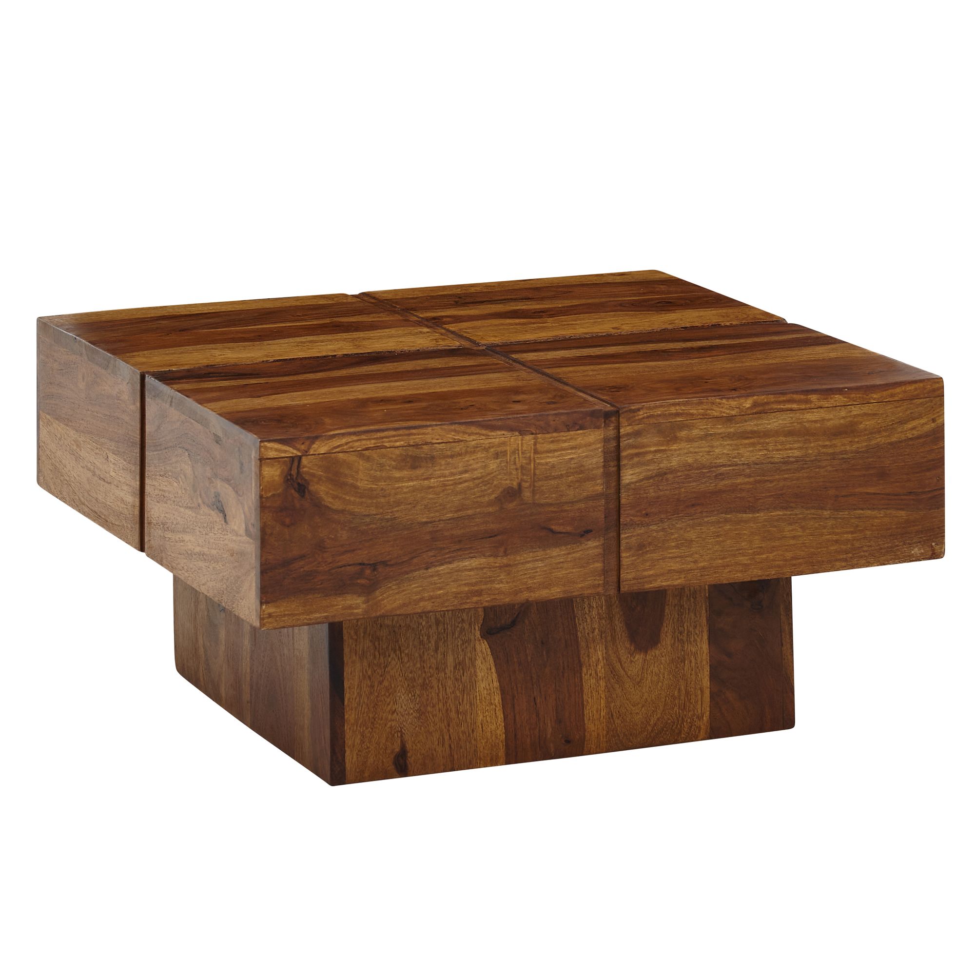 Couchtisch FineBuy Sofatisch Massivholz 57,5x57,5x30 cm Wohnzimmertisch Tisch – Ansicht 6