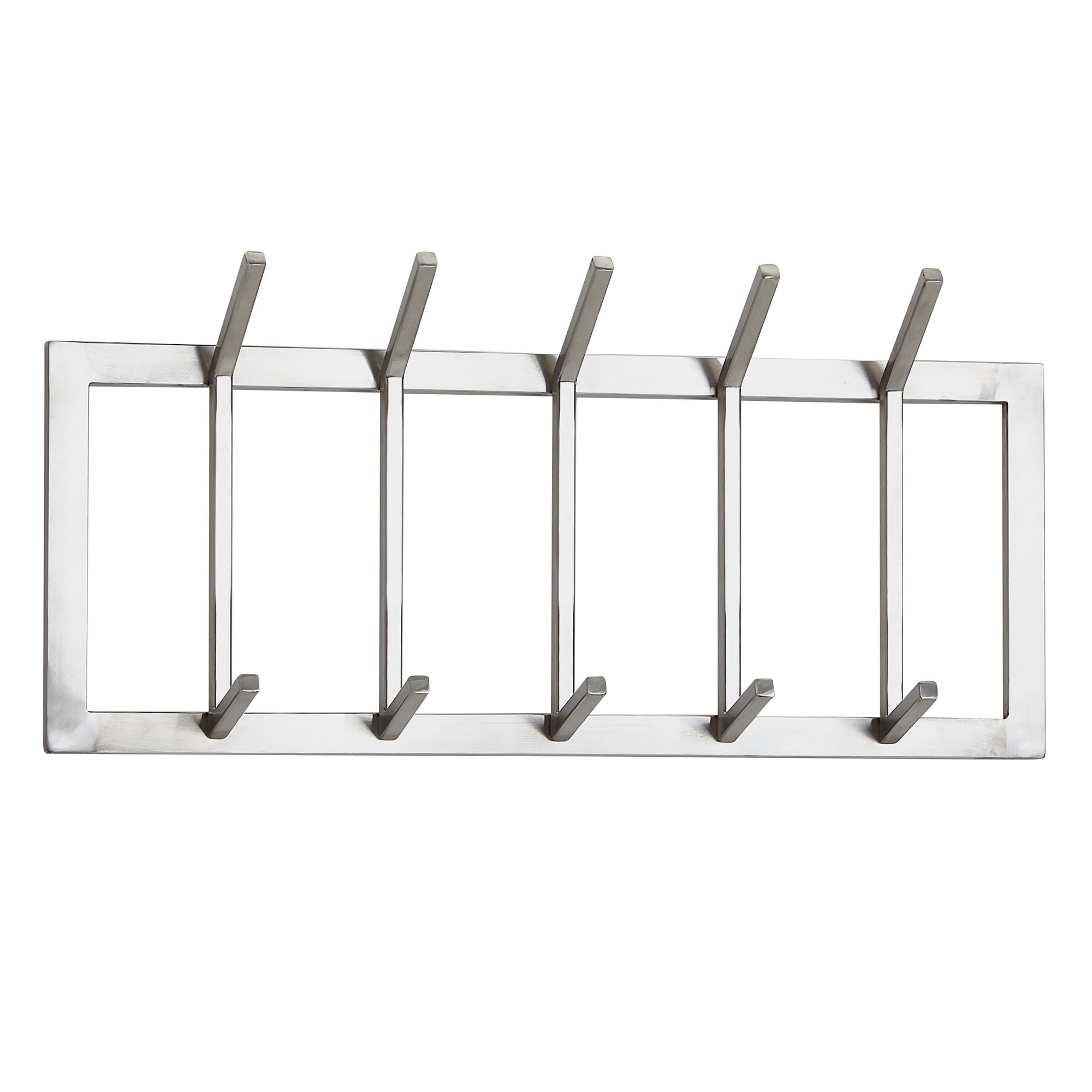 Wandgarderobe FineBuy Garderobe Metall 65 cm Silber Flur Hakenleiste Paneel – Ansicht 6