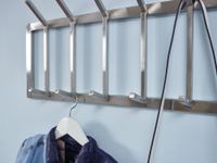 Wandgarderobe FineBuy Garderobe Metall 65 cm Silber Flur Hakenleiste Paneel – Ansicht 4