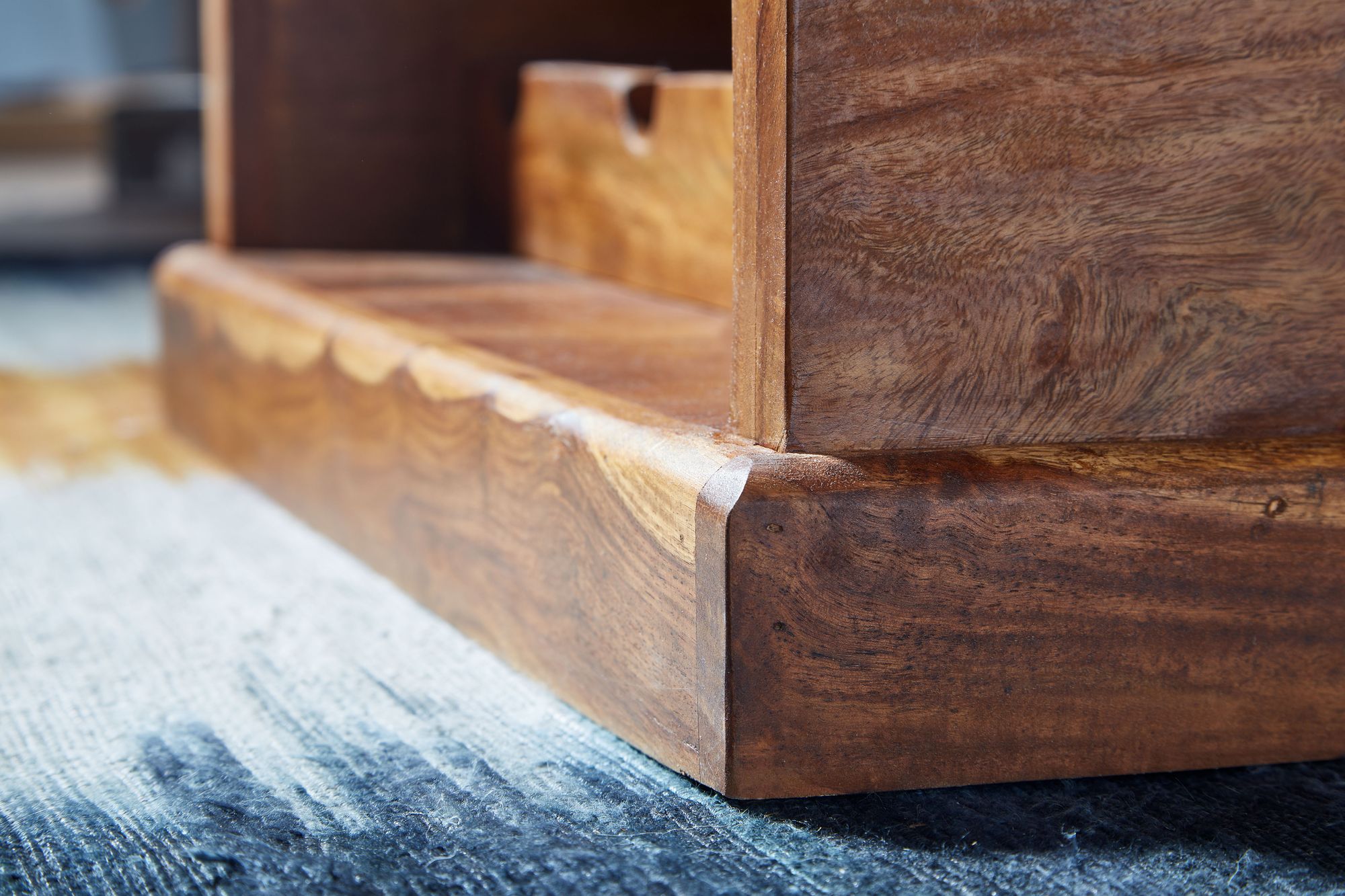 FineBuy Couchtisch Sheesham Massivholz Truhe mit Stauraum Wohnzimmertisch – Ansicht 6