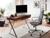 Schreibtisch FineBuy Bürotisch 120x55 cm Massivholz Metall Computertisch Tisch – Ansicht 5