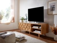 TV-Board Kommode 160cm MDF Eiche Dekor Design Front Lowboard mit 2 Türen Fernsehschrank – Ansicht 7