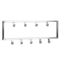 Wandgarderobe FineBuy Garderobe Metall Stahl Silber Flur Hakenleiste Paneel – Ansicht 6