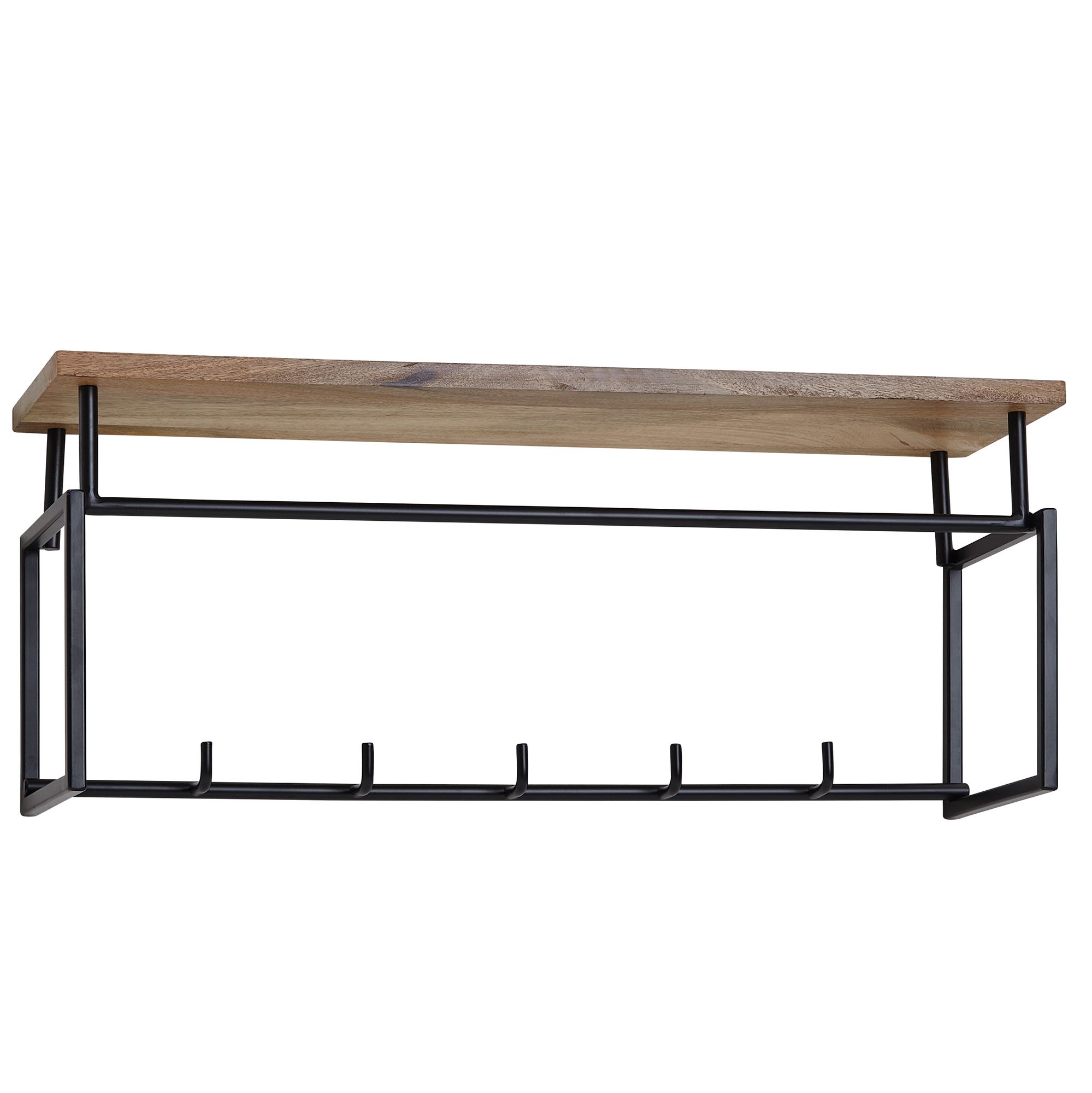 Wandgarderobe Mango Massivholz mit Ablage