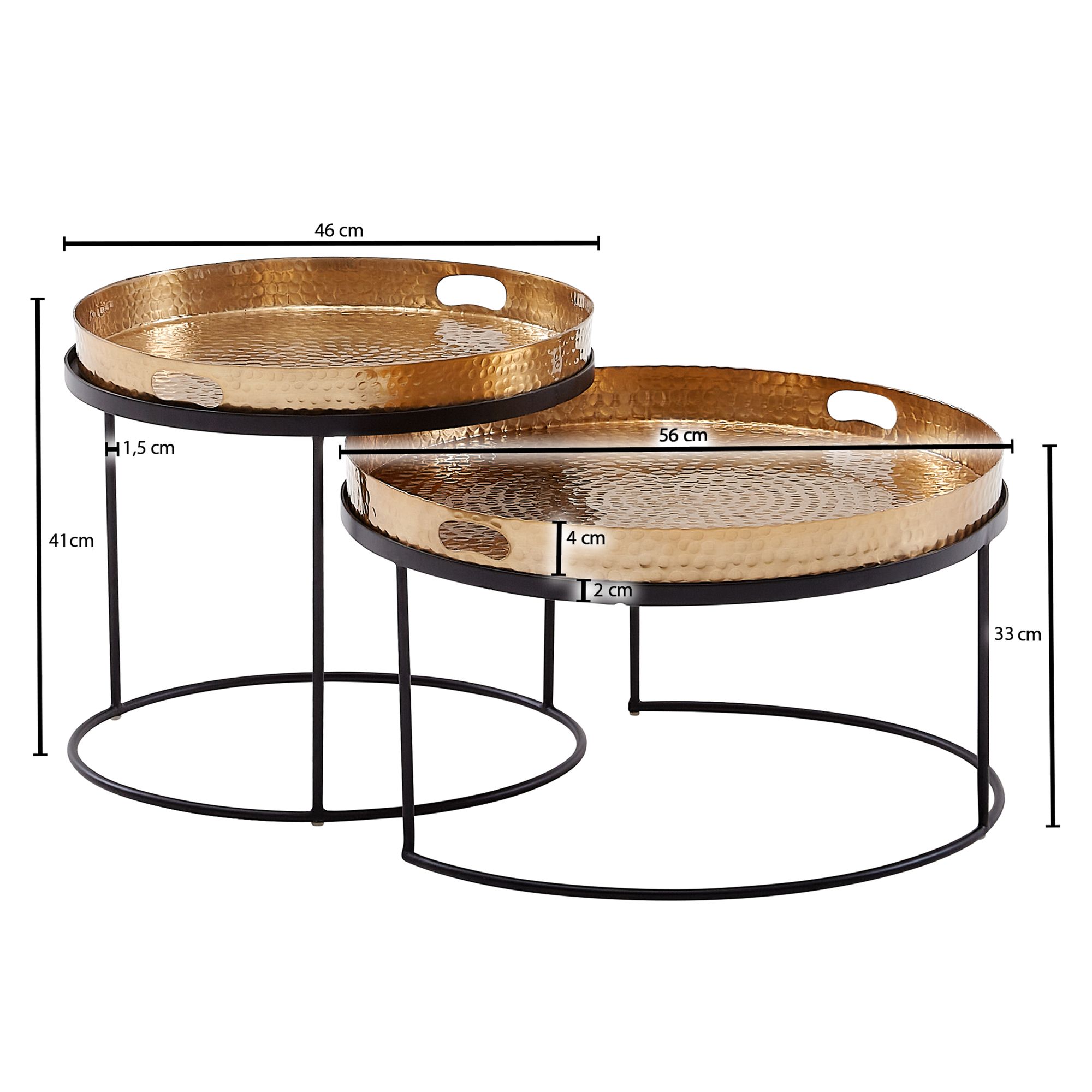FineBuy Couchtisch 2er Set Metall Hammerschlag Satztisch Rund, Sofatisch abnehmbares Tablett, Tabletttisch Sofa 2 teilig Modern, Runder Beistelltisch | Farbe: Silber FineBuy Couchtisch 2er Set Metall Hammerschlag Satztisch Rund, Sofatisch abnehmbares Tablett, Tabletttisch Sofa 2 teilig Modern, Runder Beistelltisch | Farbe: Silber