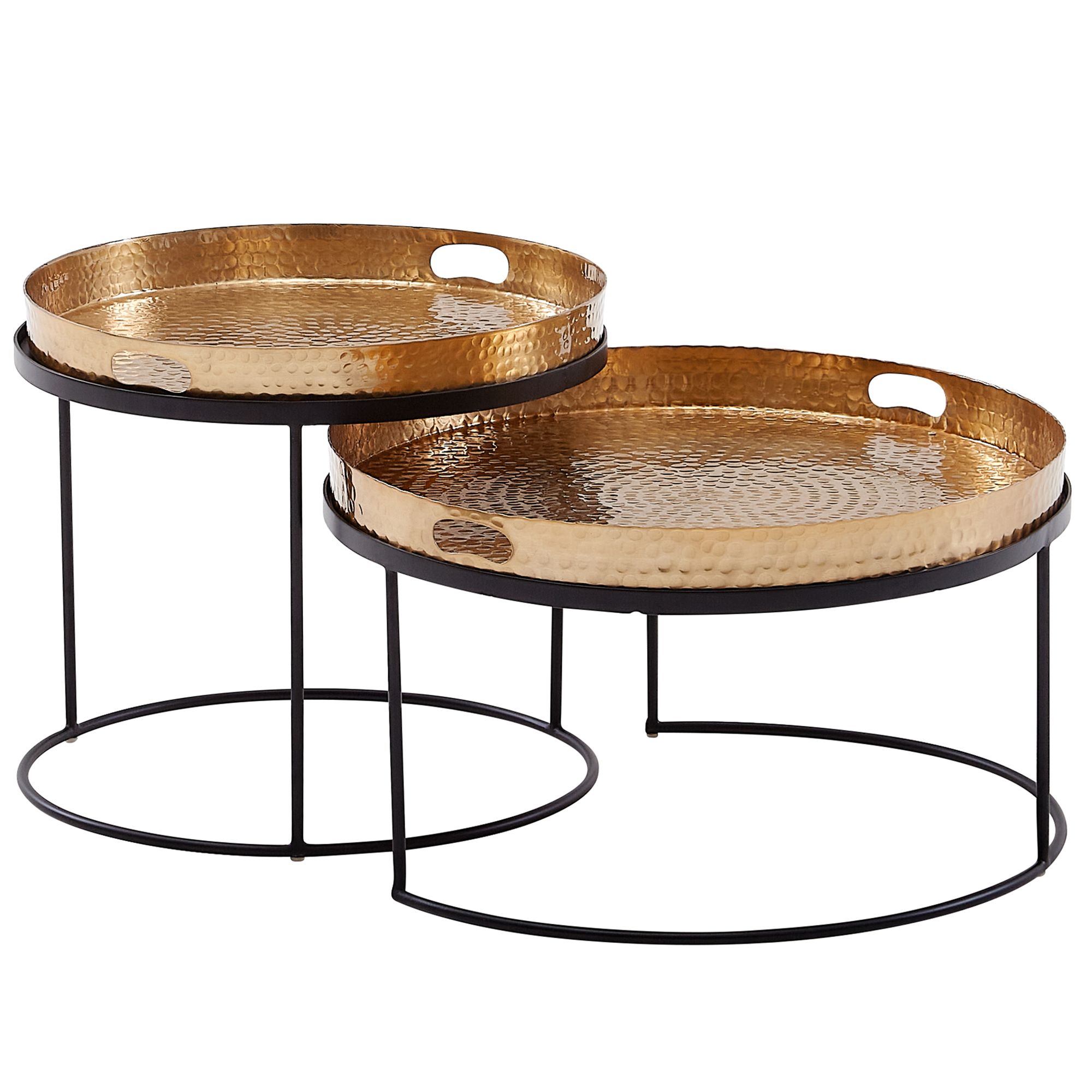 FineBuy Couchtisch 2er Set Metall Hammerschlag Satztisch Rund, Sofatisch abnehmbares Tablett, Tabletttisch Sofa 2 teilig Modern, Runder Beistelltisch | Farbe: Silber FineBuy Couchtisch 2er Set Metall Hammerschlag Satztisch Rund, Sofatisch abnehmbares Tablett, Tabletttisch Sofa 2 teilig Modern, Runder Beistelltisch | Farbe: Silber