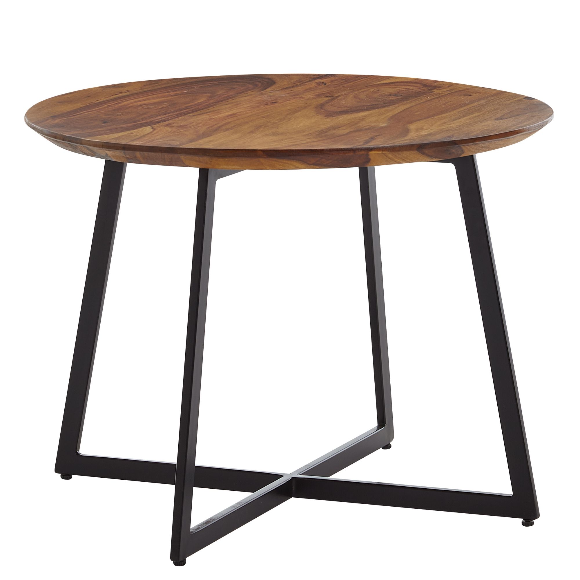 FineBuy Couchtisch Sheesham Massivholz rund Ø 60 cm | Wohnzimmertisch Holz – Ansicht 6