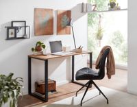Schreibtisch FineBuy Bürotisch Eiche Schwarz 120x60x76 cm Computertisch Tisch – Ansicht 2