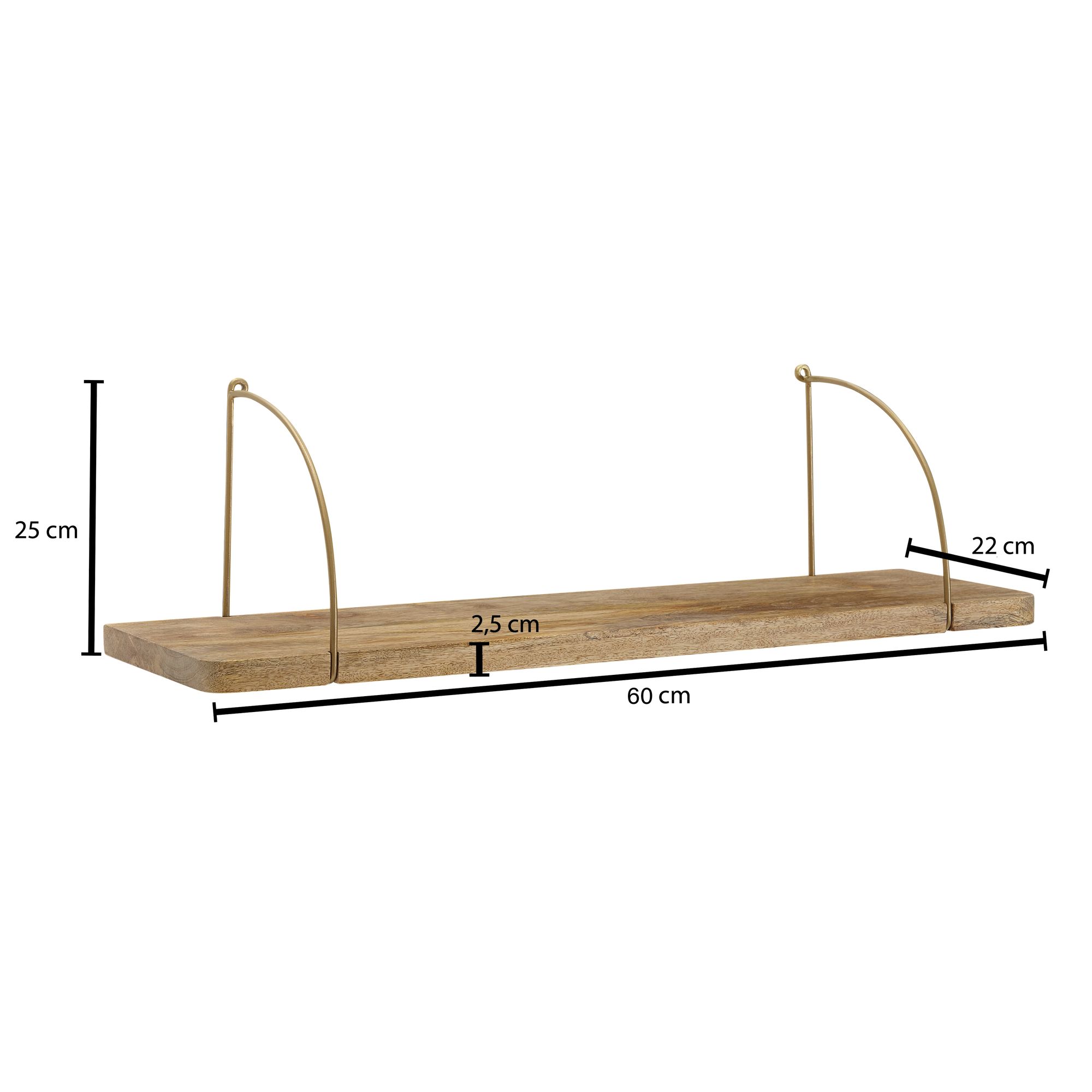 FineBuy Wandregal Holz Metall Hängeregal Regal Klein Industrial Bücherregal Wand – Ansicht 3