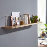 FineBuy Wandregal Holz Metall Hängeregal Regal Klein Industrial Bücherregal Wand – Ansicht 1