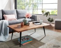 Couchtisch FineBuy Holz Massiv Sofatisch Wohnzimmertisch Tisch Baumkante Modern – Ansicht 2
