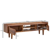 TV Schrank FineBuy Lowboard 145x43x35 cm Holz Fernsehkommode Fernsehschrank – Ansicht 3