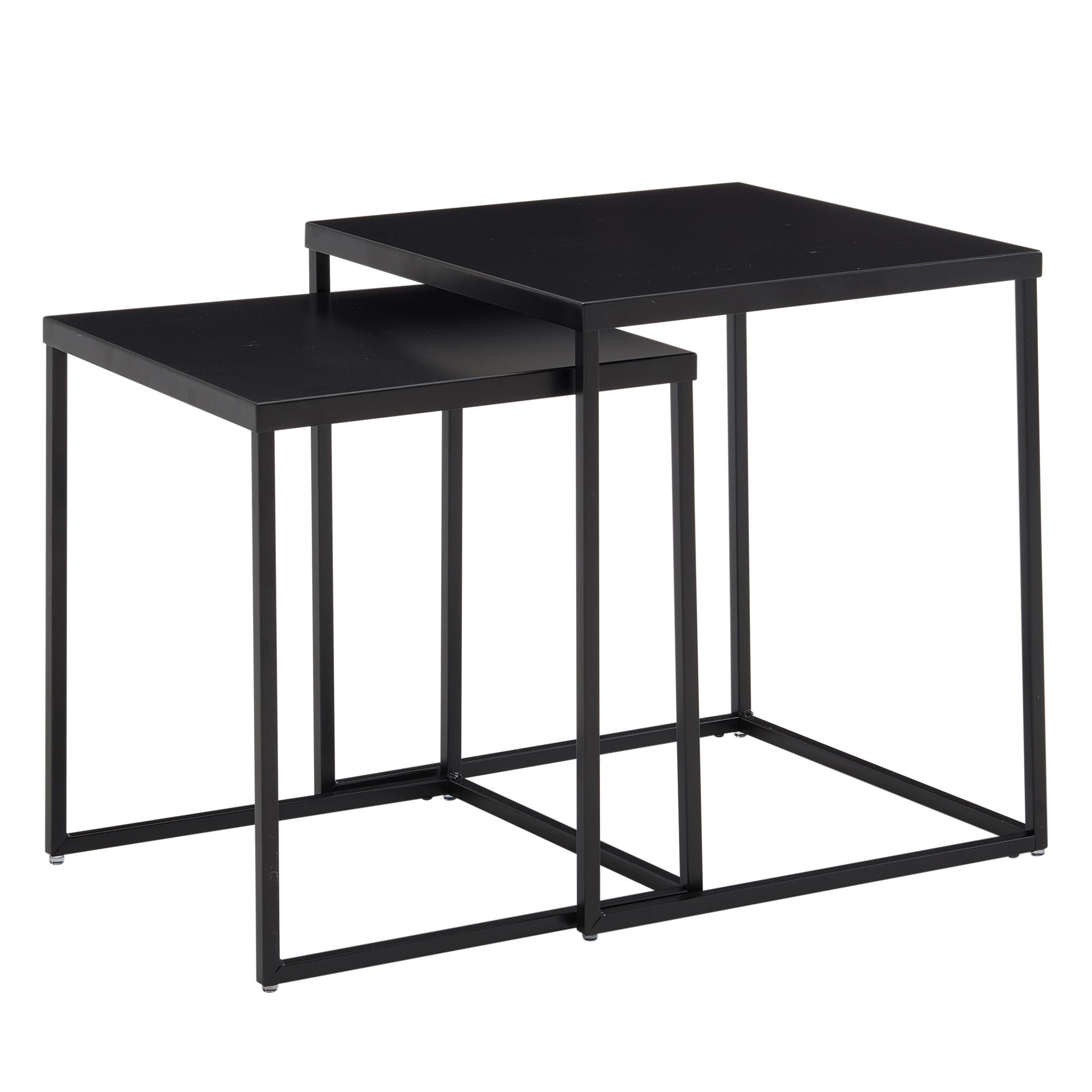 Beistelltisch FineBuy Satztisch Metall 2 teilig Couchtisch Tisch Set Schwarz – Ansicht 6