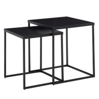 Beistelltisch FineBuy Satztisch Metall 2 teilig Couchtisch Tisch Set Schwarz – Ansicht 6