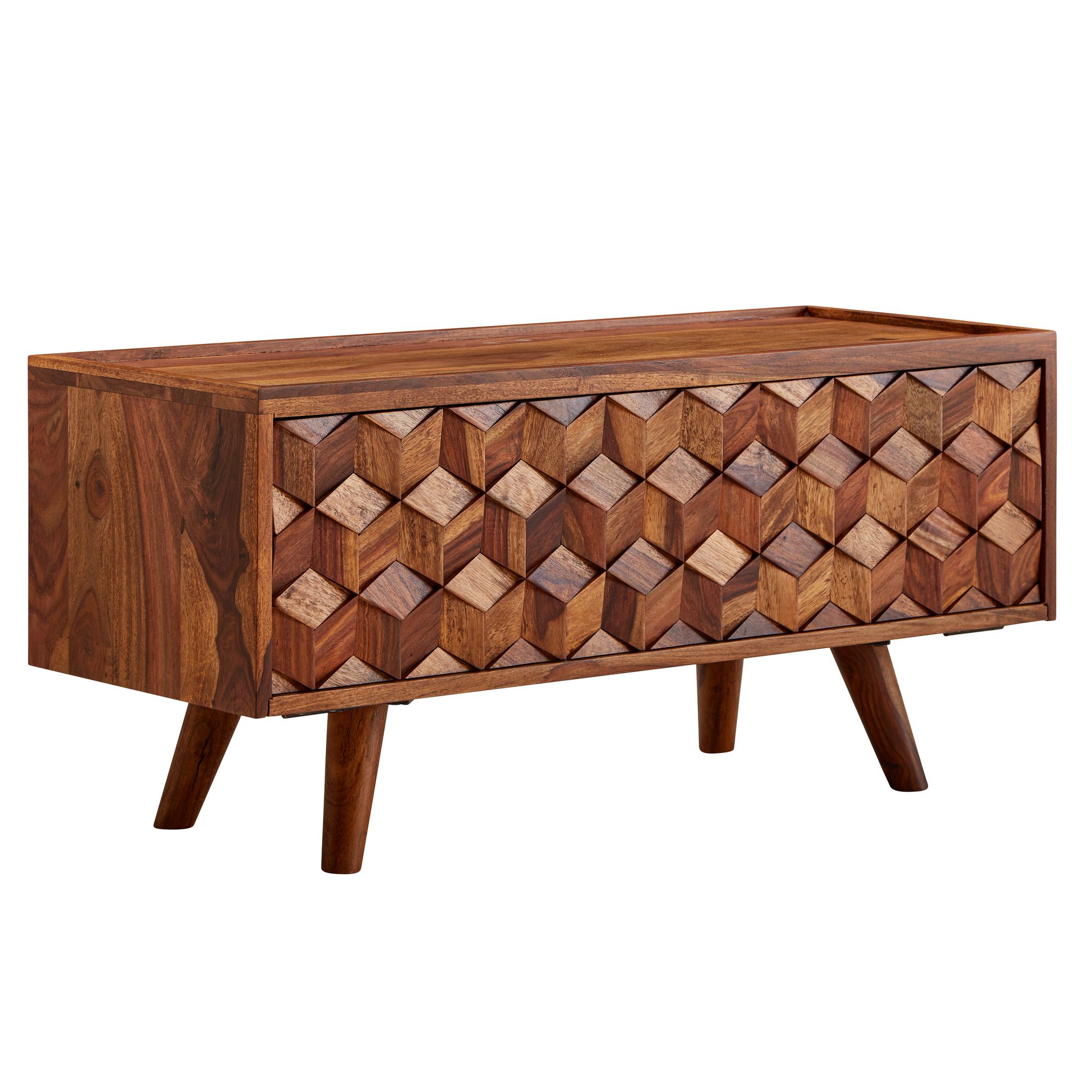 TV Schrank FineBuy Lowboard 92x44x35 cm Holz Fernsehkommode Fernsehschrank – Ansicht 6