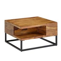 Couchtisch FineBuy Sofatisch Holz Massiv 60x60x34,5 cm Wohnzimmertisch Tisch – Ansicht 6