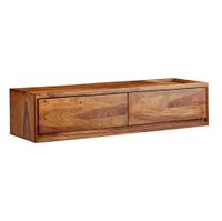 TV-Board Kommode 110cm hängend Sheesham Massivholz TV Lowboard mit 2 Schubladen – Ansicht 6