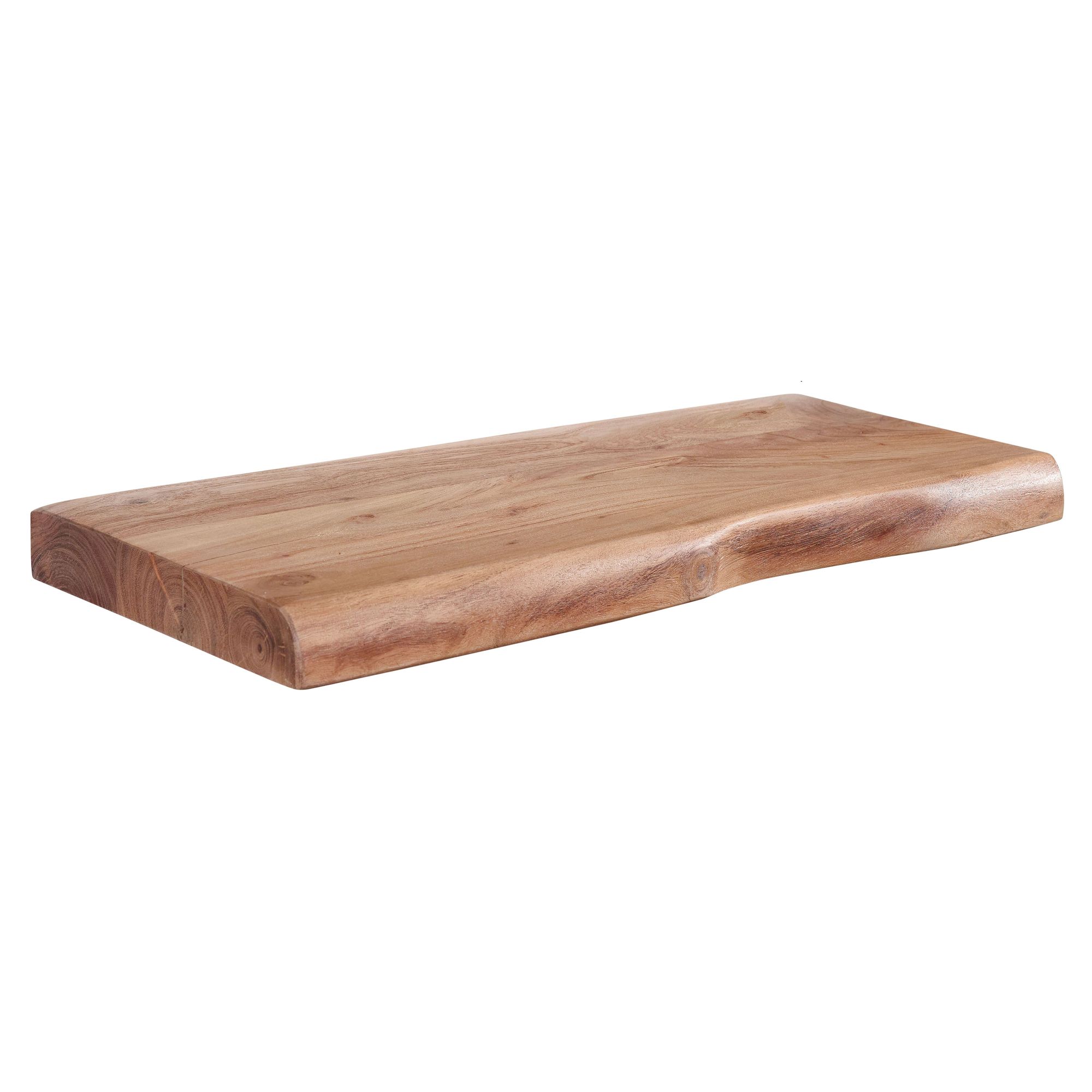 Wandregal FineBuy Baumkante Akazie Holz Schweberegal Regal Massiv Hängeregal – Ansicht 6