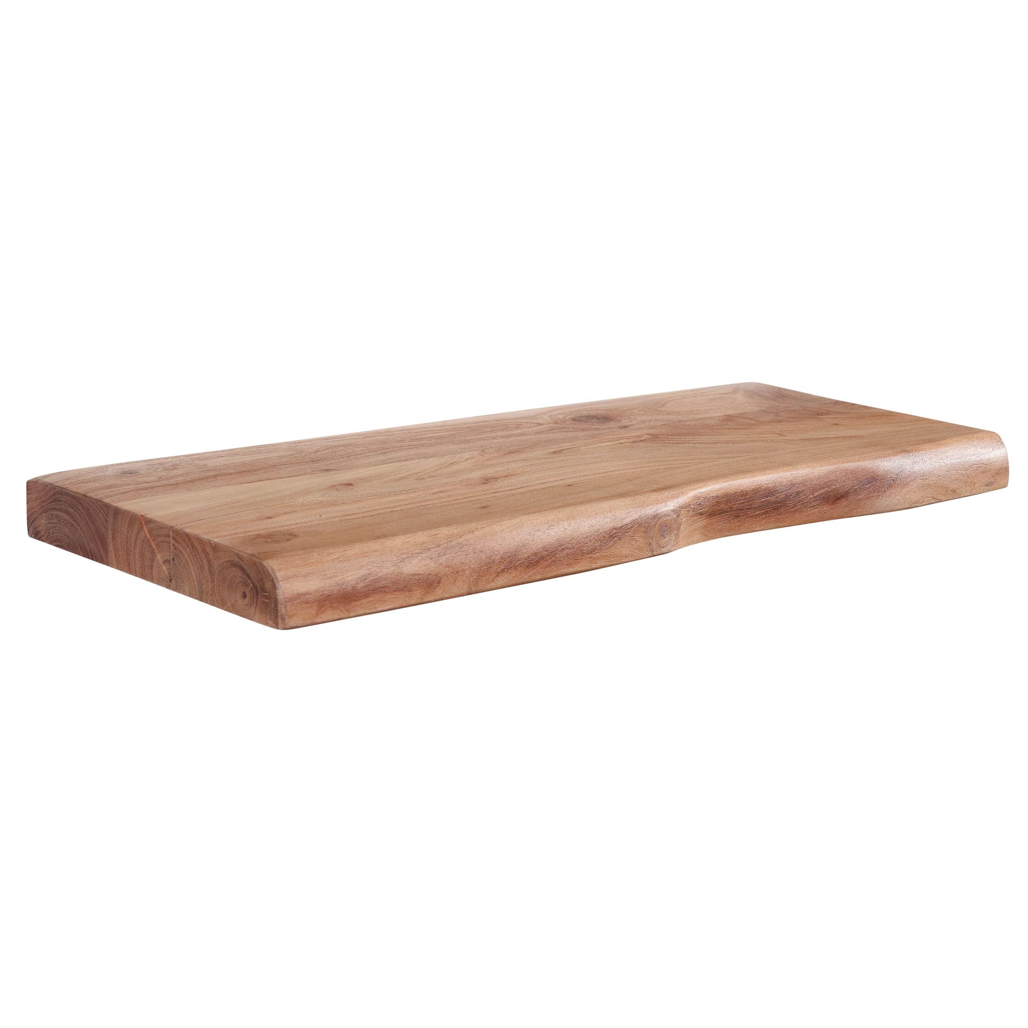 Wandregal FineBuy Baumkante Akazie Holz Schweberegal Regal Massiv Hängeregal – Ansicht 6