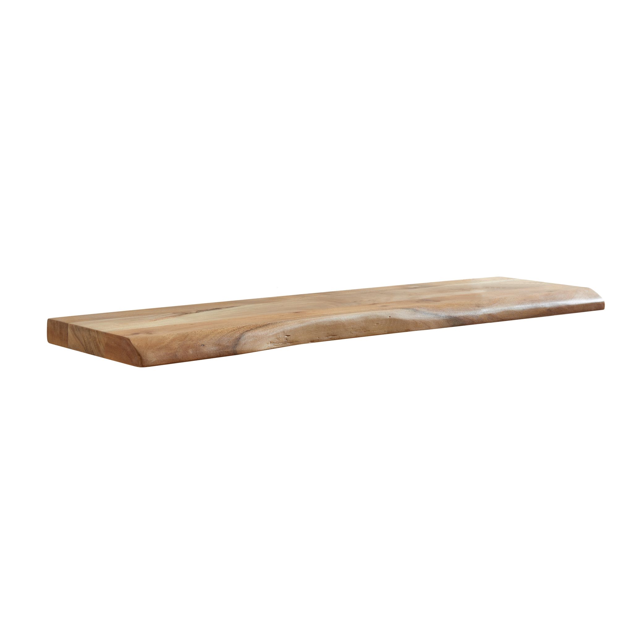 Wandregal FineBuy Baumkante Akazie Holz Schweberegal Regal Massiv Hängeregal – Ansicht 6