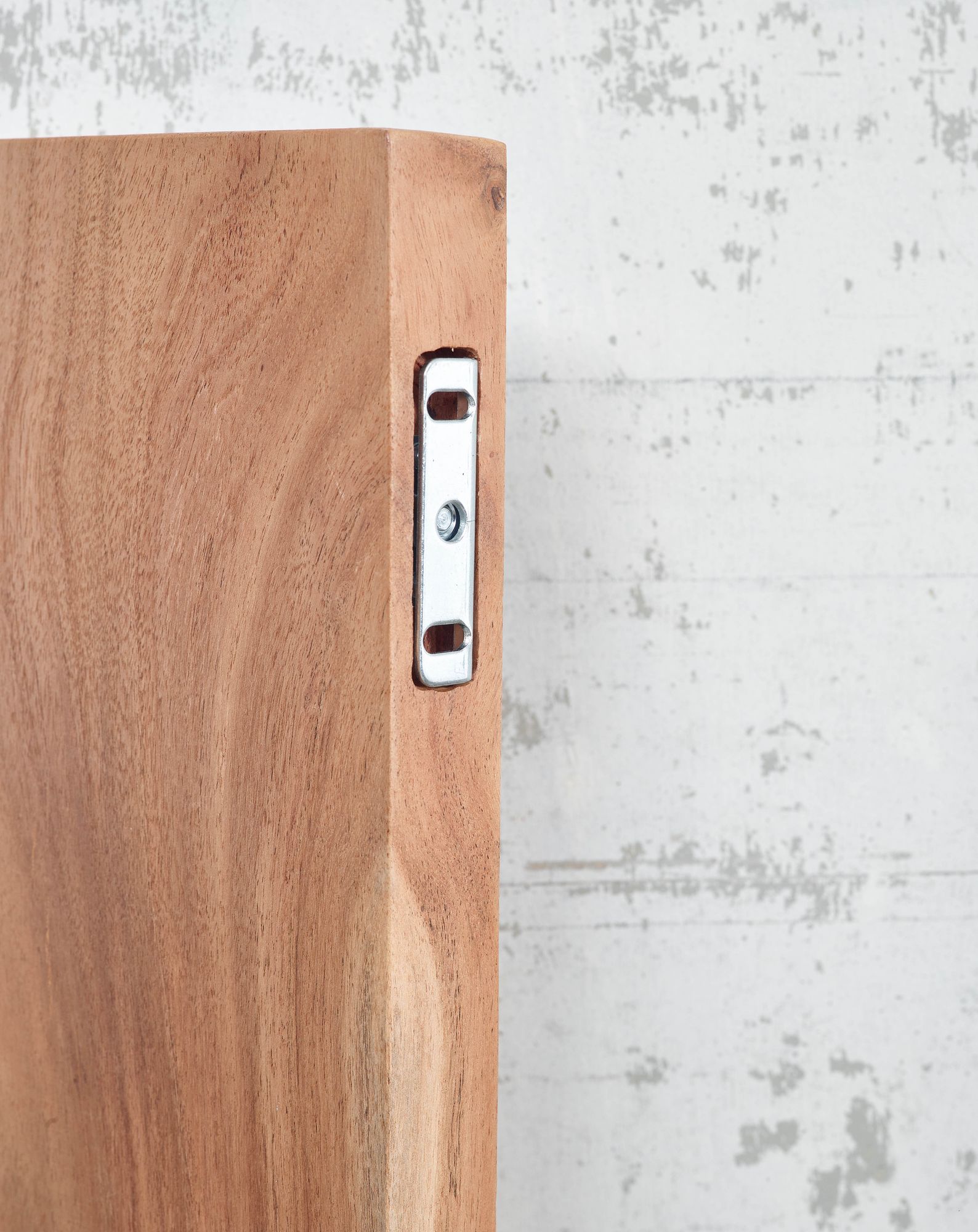 Wandregal FineBuy Baumkante Akazie Holz Schweberegal Regal Massiv Hängeregal – Ansicht 5