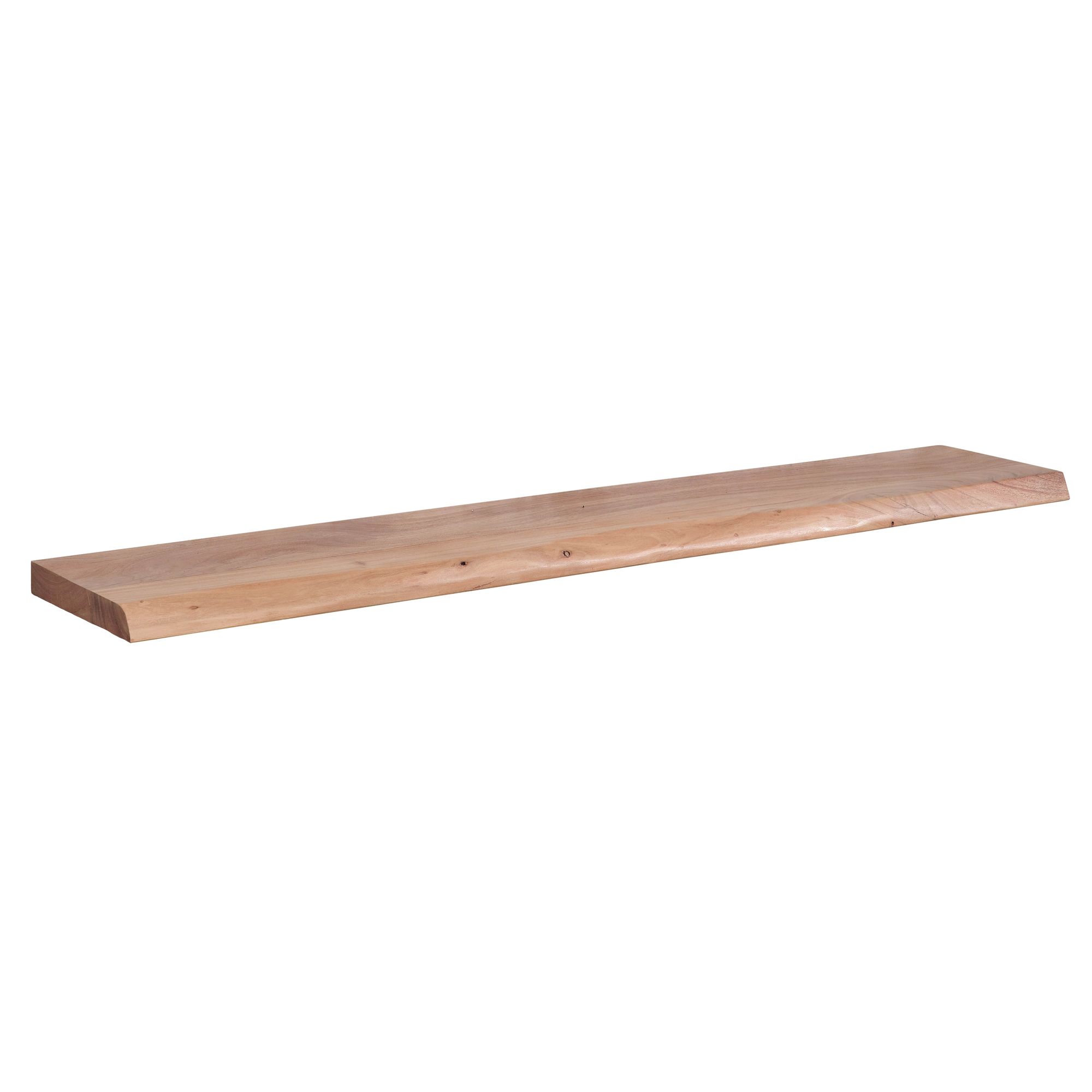 Wandregal FineBuy Baumkante Akazie Holz Schweberegal Regal Massiv Hängeregal – Ansicht 6