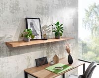 Wandregal FineBuy Baumkante Akazie Holz Schweberegal Regal Massiv Hängeregal – Ansicht 2