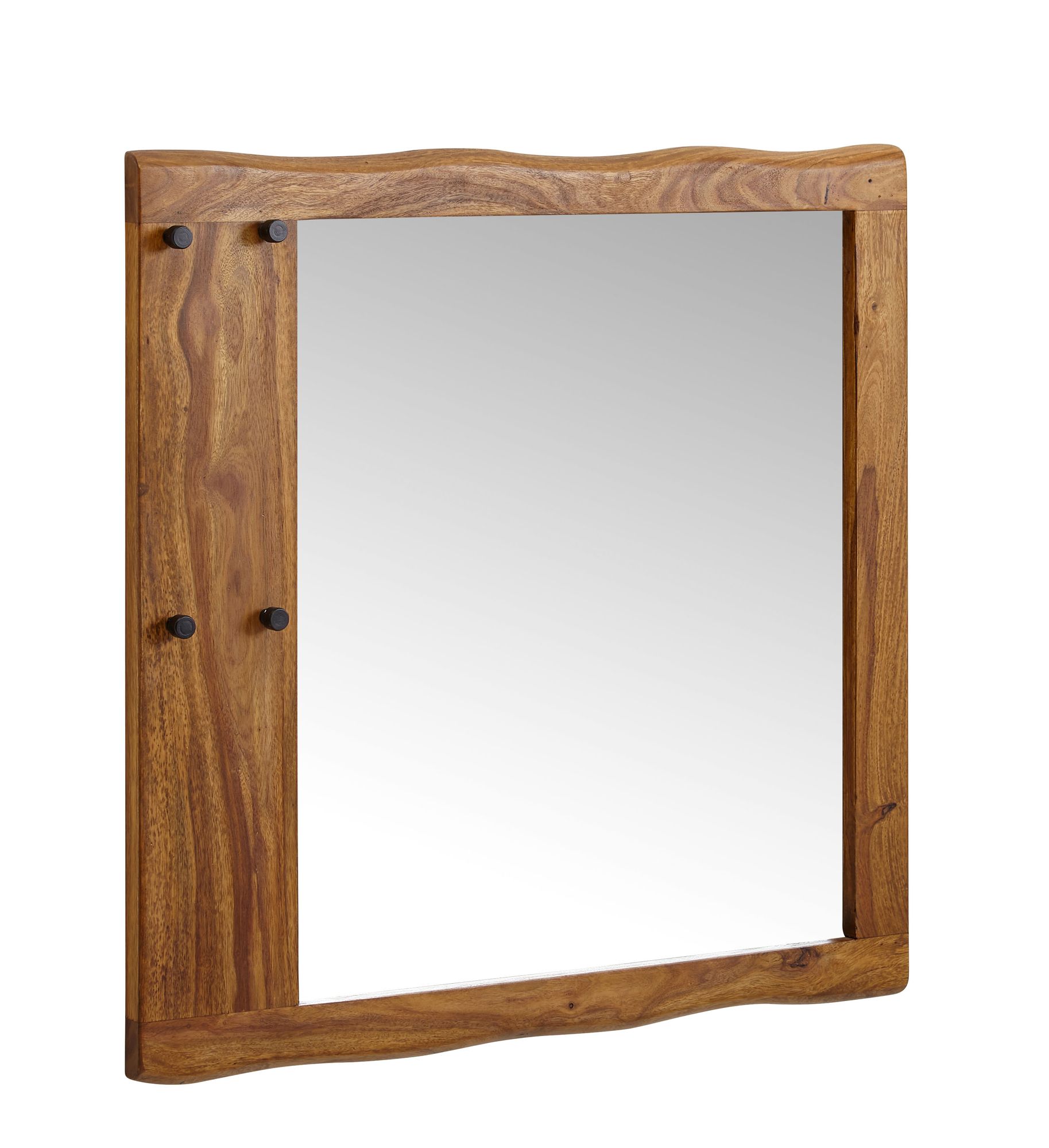 Wandspiegel FineBuy Flurspiegel Holz Massiv 80x80x3 cm Spiegel Flur Diele Groß – Ansicht 7