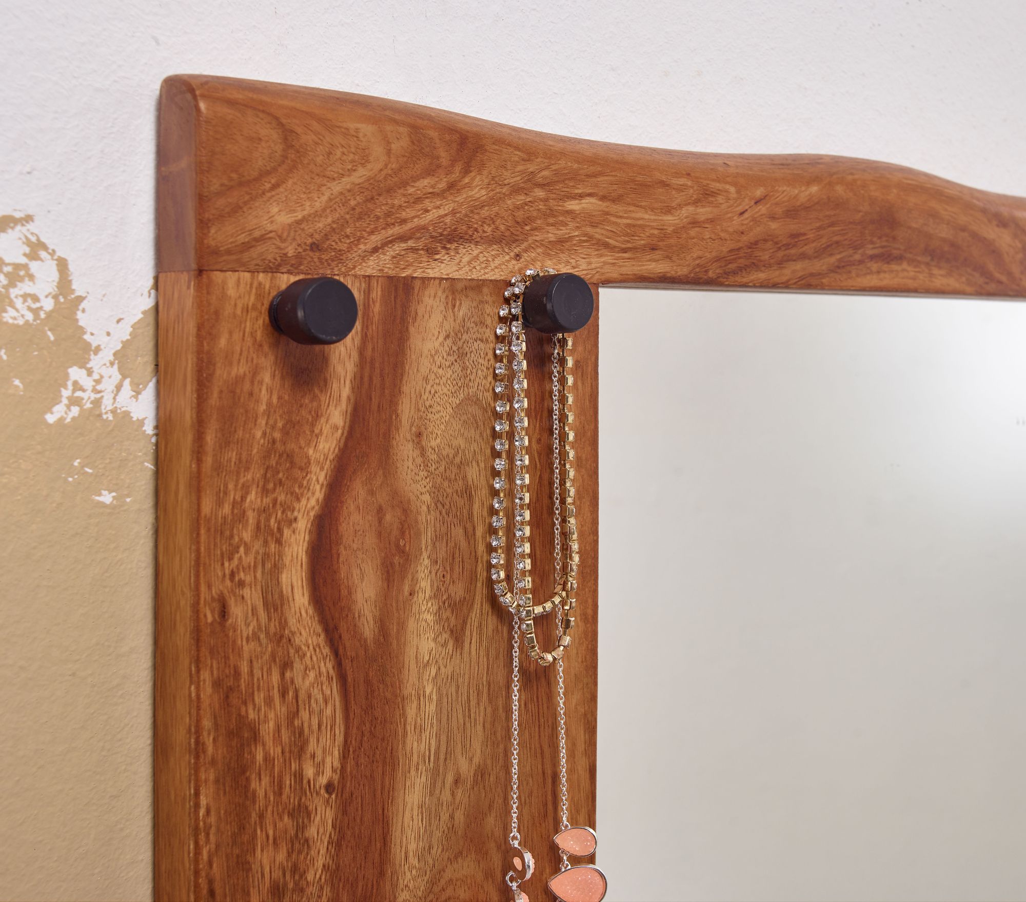 Garderoben Set FineBuy Holz Massiv Wandgarderobe Kommode Flurgarderobe Spiegel – Ansicht 4