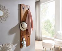 Garderoben Set FineBuy Holz Massiv Wandgarderobe Kommode Flurgarderobe Spiegel – Ansicht 5