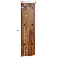 Garderoben Set FineBuy Holz Massiv Wandgarderobe Kommode Flurgarderobe Spiegel – Ansicht 6