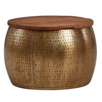 Couchtisch FineBuy Sofatisch Rund Metall Ø 60 cm Tisch Stauraum Wohnzimmertisch – Ansicht 6