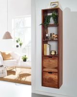 Wandregal FineBuy Schweberegal mit Schubladen 150 cm Holz Regal Hängend Massiv – Ansicht 2