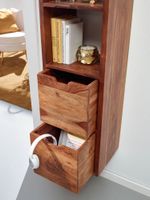 Wandregal FineBuy Schweberegal mit Schubladen 150 cm Holz Regal Hängend Massiv – Ansicht 5