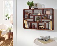 Wandregal Finebuy Hängeregal Holz Massiv 80x55x15 cm Regal Schweberegal Groß – Ansicht 2