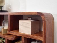 Wandregal Finebuy Hängeregal Holz Massiv 80x55x15 cm Regal Schweberegal Groß – Ansicht 5