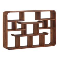 Wandregal Finebuy Hängeregal Holz Massiv 80x55x15 cm Regal Schweberegal Groß – Ansicht 6