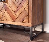 Massivholz Schuhschrank Sheesham 100cm Schuhkommode Garderobe Flur – Ansicht 5