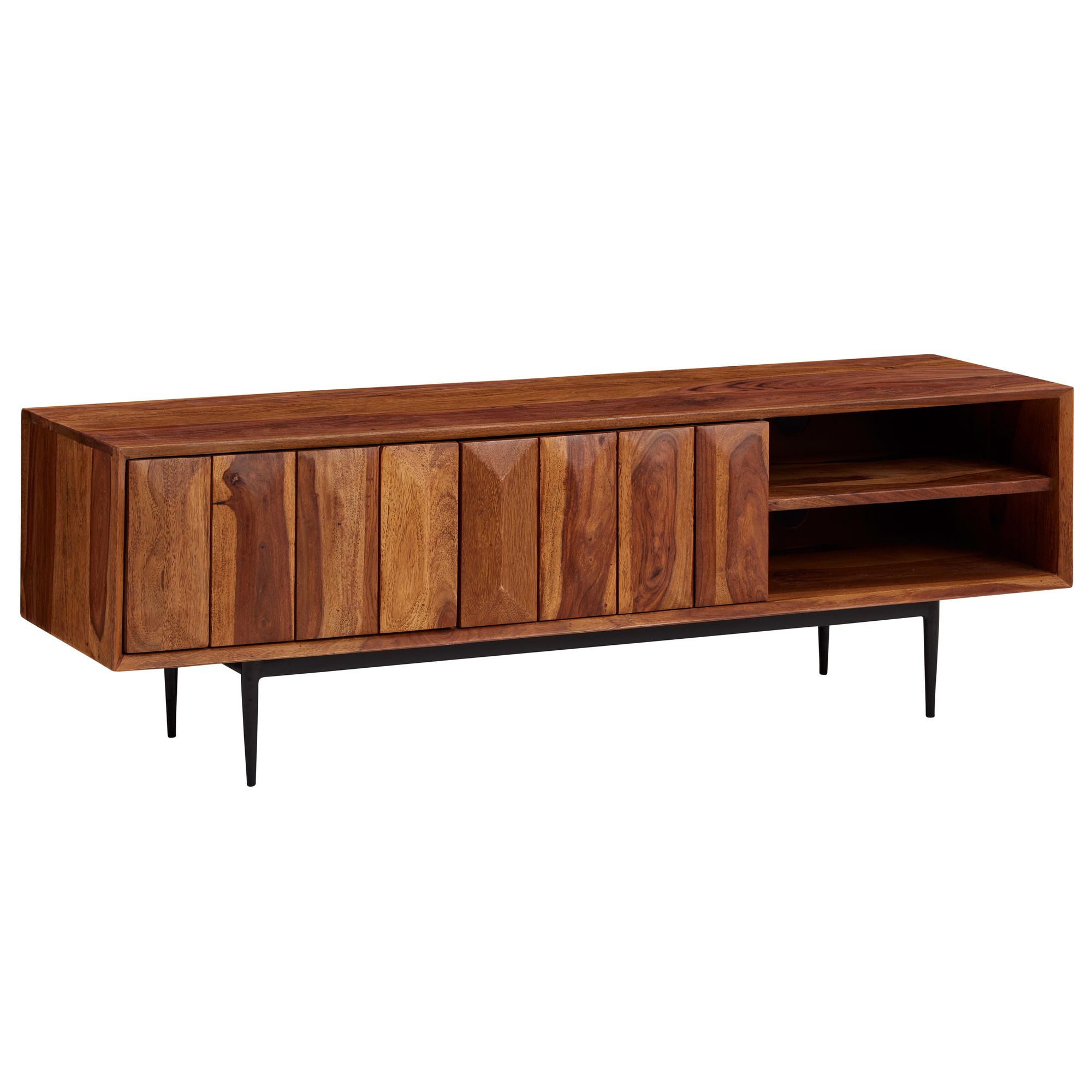 TV Schrank FineBuy Lowboard 123x42x35 cm Holz Fernsehkommode Fernsehschrank – Ansicht 6