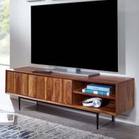 TV Schrank FineBuy Lowboard 123x42x35 cm Holz Fernsehkommode Fernsehschrank – Ansicht 1