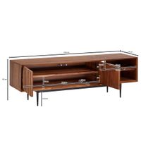 TV Schrank FineBuy Lowboard 123x42x35 cm Holz Fernsehkommode Fernsehschrank – Ansicht 3