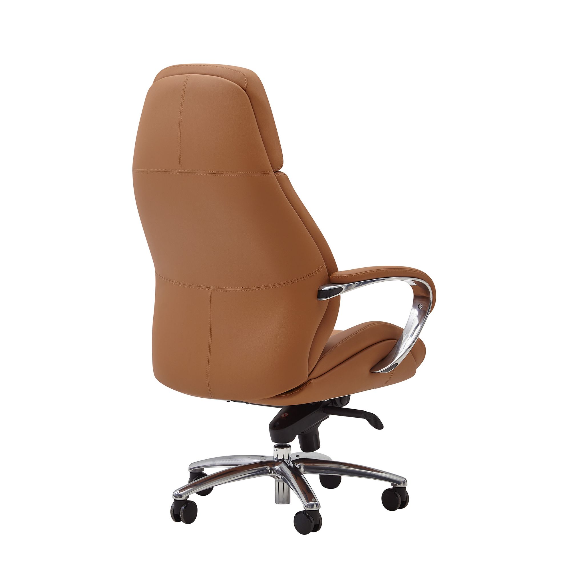 Bürostuhl FineBuy Chefsessel Echtleder Caramel Ergonomisch XXL Drehstuhl 120 kg – Ansicht 3